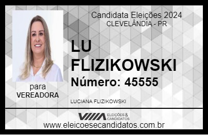 Candidato LU FLIZIKOWSKI 2024 - CLEVELÂNDIA - Eleições