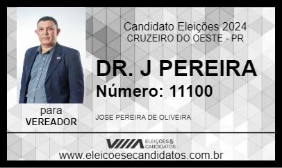 Candidato DR. J PEREIRA 2024 - CRUZEIRO DO OESTE - Eleições