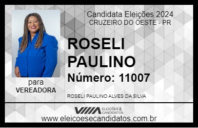 Candidato ROSELI PAULINO 2024 - CRUZEIRO DO OESTE - Eleições