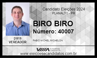 Candidato BIRO BIRO 2024 - PLANALTO - Eleições