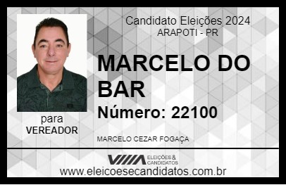 Candidato MARCELO DO BAR 2024 - ARAPOTI - Eleições