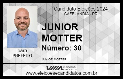 Candidato JUNIOR MOTTER 2024 - CAFELÂNDIA - Eleições