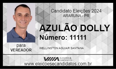 Candidato AZULÃO DOLLY 2024 - ARARUNA - Eleições