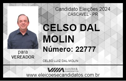 Candidato CELSO DAL MOLIN 2024 - CASCAVEL - Eleições