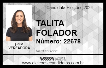 Candidato TALITA FOLADOR 2024 - CASCAVEL - Eleições