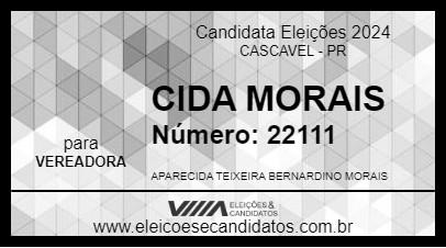 Candidato CIDA MORAIS 2024 - CASCAVEL - Eleições