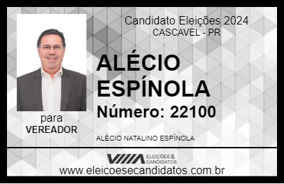 Candidato ALÉCIO ESPÍNOLA 2024 - CASCAVEL - Eleições