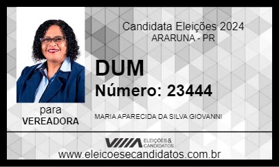 Candidato DUM 2024 - ARARUNA - Eleições