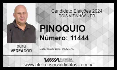 Candidato PINOQUIO 2024 - DOIS VIZINHOS - Eleições