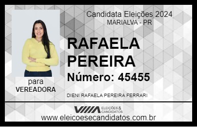 Candidato RAFAELA PEREIRA 2024 - MARIALVA - Eleições