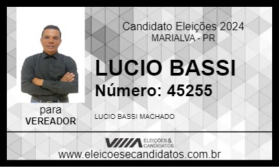 Candidato LUCIO BASSI 2024 - MARIALVA - Eleições