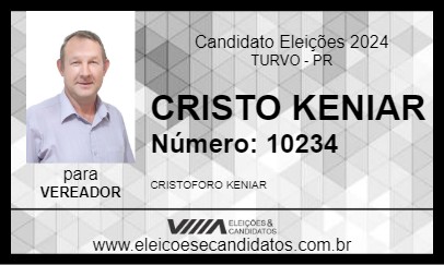 Candidato CRISTO KENIAR 2024 - TURVO - Eleições