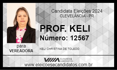 Candidato PROF. KELI 2024 - CLEVELÂNDIA - Eleições