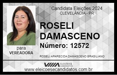 Candidato ROSELI  DAMASCENO 2024 - CLEVELÂNDIA - Eleições