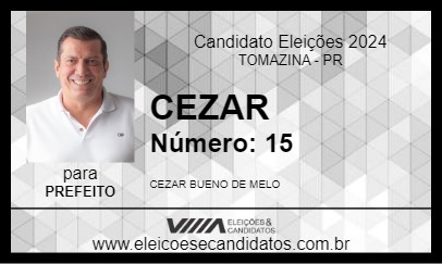 Candidato CEZAR 2024 - TOMAZINA - Eleições