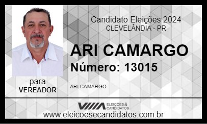 Candidato ARI DO PT 2024 - CLEVELÂNDIA - Eleições