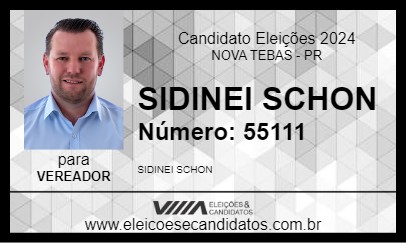 Candidato SIDINEI SCHON 2024 - NOVA TEBAS - Eleições