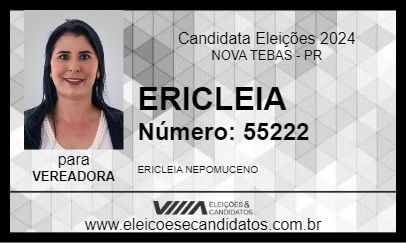 Candidato ERICLEIA 2024 - NOVA TEBAS - Eleições