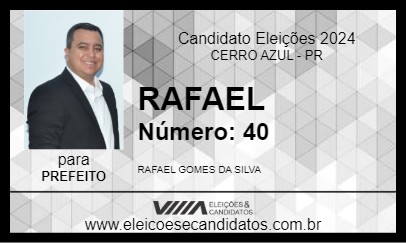 Candidato RAFAEL 2024 - CERRO AZUL - Eleições