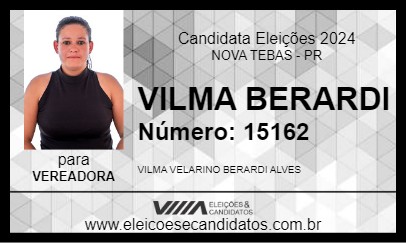 Candidato VILMA BERARDI 2024 - NOVA TEBAS - Eleições