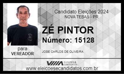 Candidato ZÉ PINTOR 2024 - NOVA TEBAS - Eleições