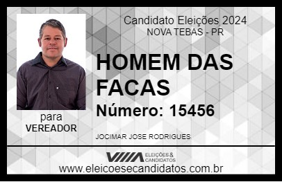 Candidato HOMEM DAS FACAS 2024 - NOVA TEBAS - Eleições