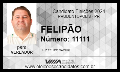 Candidato FELIPÃO 2024 - PRUDENTÓPOLIS - Eleições