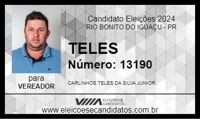 Candidato TELES 2024 - RIO BONITO DO IGUAÇU - Eleições