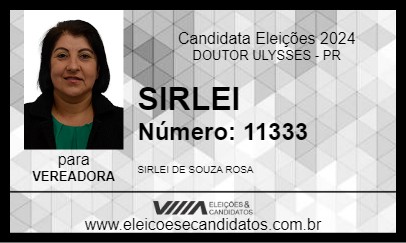 Candidato SIRLEI 2024 - DOUTOR ULYSSES - Eleições