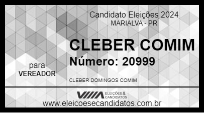 Candidato CLEBER COMIM 2024 - MARIALVA - Eleições