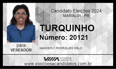 Candidato TURQUINHO 2024 - MARIALVA - Eleições