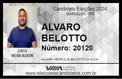 Candidato ALVARO BELOTTO 2024 - MARIALVA - Eleições