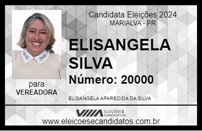 Candidato ELISANGELA SILVA 2024 - MARIALVA - Eleições