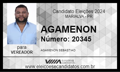 Candidato AGAMENON 2024 - MARIALVA - Eleições