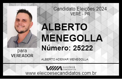 Candidato ALBERTO MENEGOLLA 2024 - VERÊ - Eleições