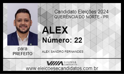 Candidato ALEX 2024 - QUERÊNCIA DO NORTE - Eleições