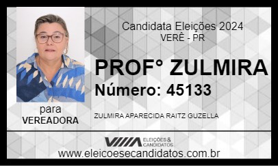 Candidato PROF°  ZULMIRA 2024 - VERÊ - Eleições