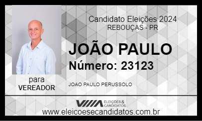 Candidato JOÃO PAULO 2024 - REBOUÇAS - Eleições