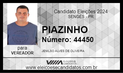 Candidato PIAZINHO 2024 - SENGÉS - Eleições