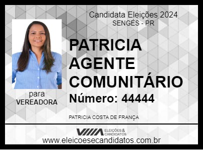 Candidato PATRICIA DA SAÚDE 2024 - SENGÉS - Eleições