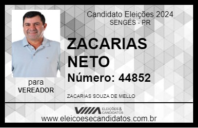 Candidato ZACARIAS NETO 2024 - SENGÉS - Eleições