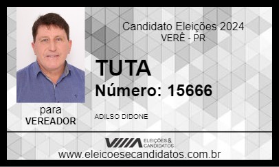 Candidato TUTA 2024 - VERÊ - Eleições