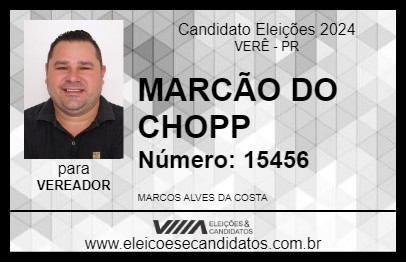 Candidato MARCÃO DO CHOPP 2024 - VERÊ - Eleições