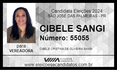 Candidato CIBELE SANGI 2024 - SÃO JOSÉ DAS PALMEIRAS - Eleições