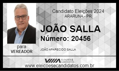 Candidato JOÃO SALLA 2024 - ARARUNA - Eleições