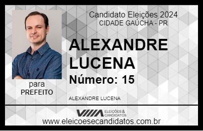 Candidato ALEXANDRE LUCENA 2024 - CIDADE GAÚCHA - Eleições