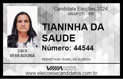 Candidato TIANINHA 2024 - ARAPOTI - Eleições