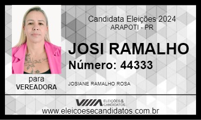 Candidato JOSI RAMALHO 2024 - ARAPOTI - Eleições