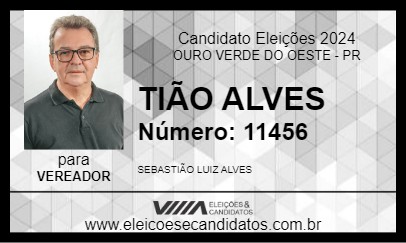 Candidato TIÃO ALVES 2024 - OURO VERDE DO OESTE - Eleições