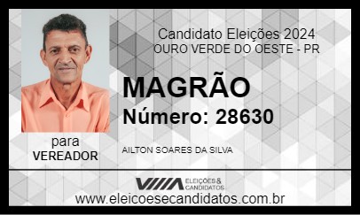 Candidato MAGRÃO 2024 - OURO VERDE DO OESTE - Eleições